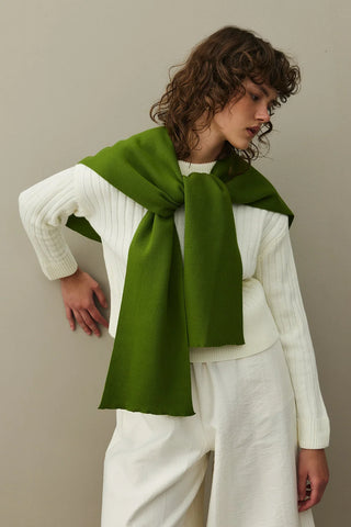 Square Piece Scarf Green