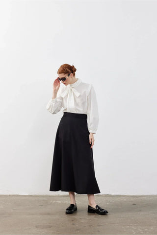 A-Line Skirt Black Black