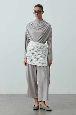 Ajur Bel Aksesuarı Ekru