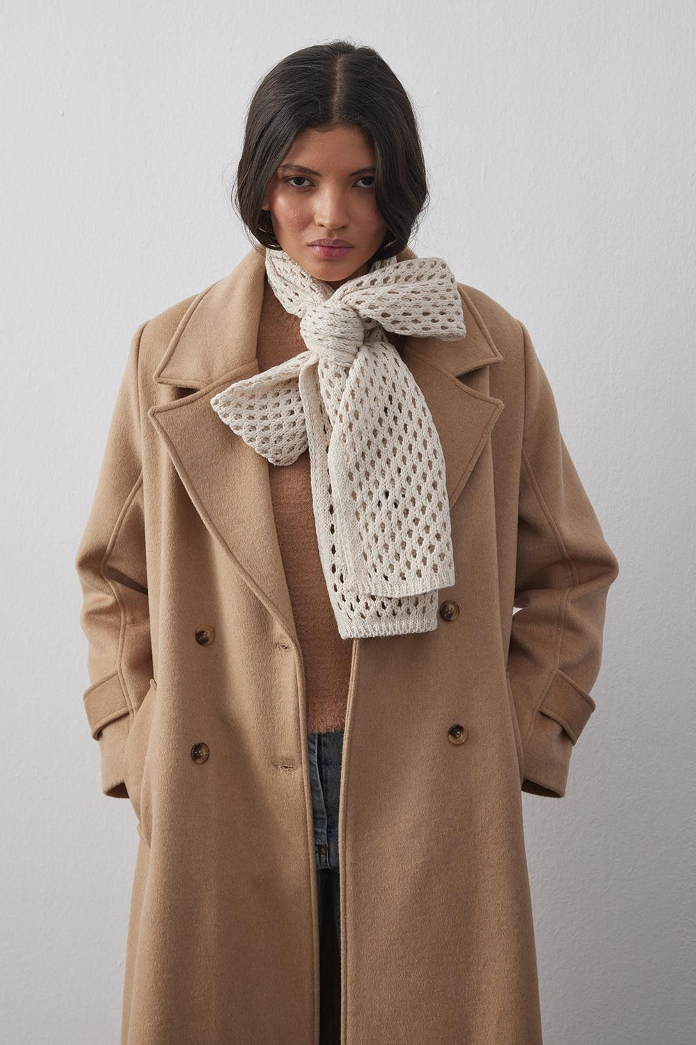 Openwork Scarf Scarf Stone