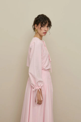 Aller Detaylı Vual Gömlek Pembe - Fahhar Design