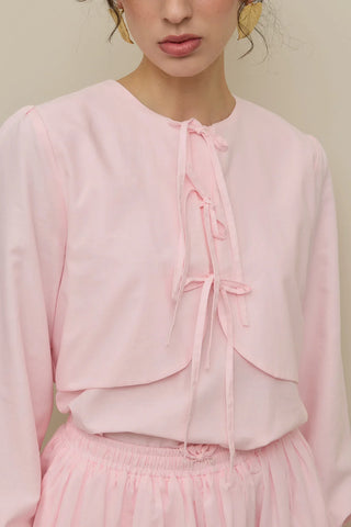 Aller Detaylı Vual Gömlek Pembe - Fahhar Design