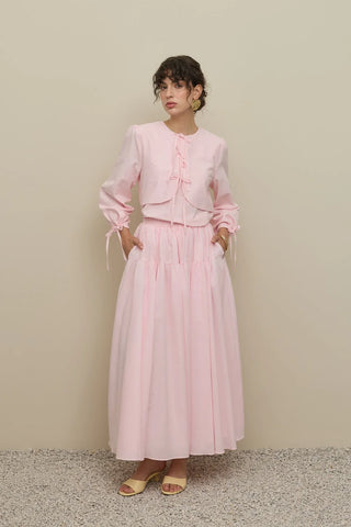 Aller Detaylı Vual Gömlek Pembe - Fahhar Design