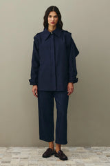 Navy Blue Epaulette Jacket