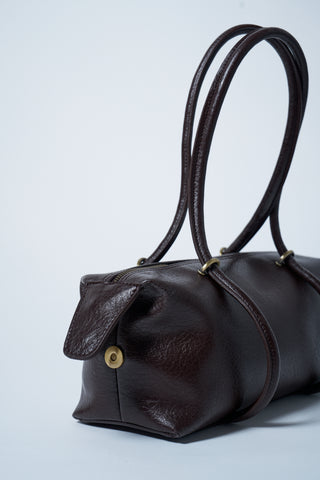 Aura Çatlak Efektli Çanta Acı Kahve