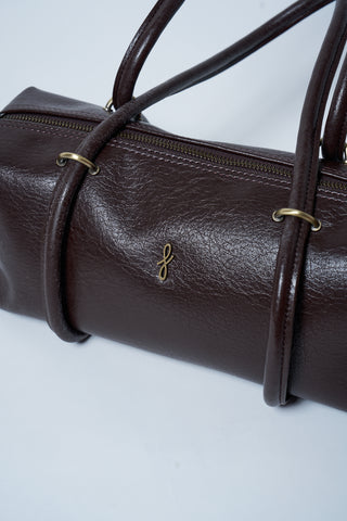 Aura Çatlak Efektli Çanta Acı Kahve