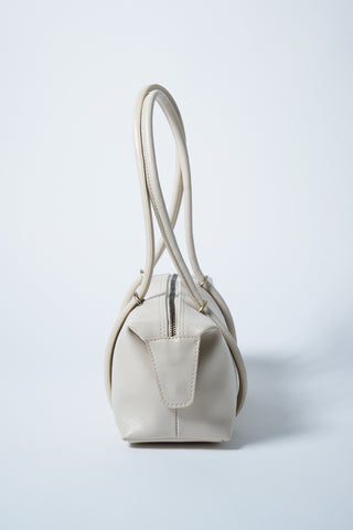 Aura Çatlak Efektli Çanta Krem