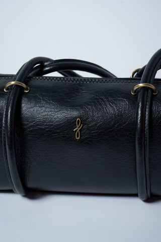 Aura Çatlak Efektli Çanta Siyah