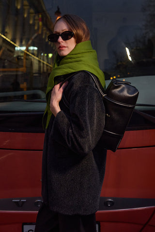 Aura Çatlak Efektli Çanta Siyah