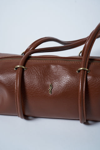 Aura Çatlak Efektli Çanta Taba