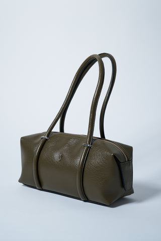 Aura Çatlak Efektli Çanta Yağ Yeşili