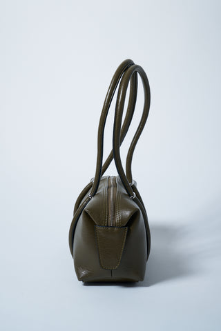 Aura Çatlak Efektli Çanta Yağ Yeşili