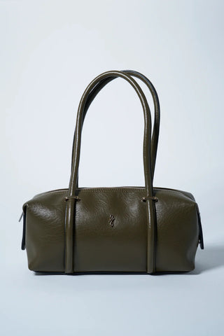 Aura Çatlak Efektli Çanta Yağ Yeşili