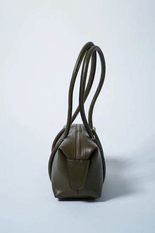 Aura Çatlak Efektli Çanta Yağ Yeşili