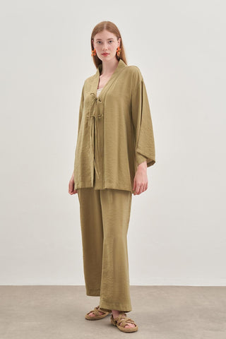 Lace Detailed Set Light Green