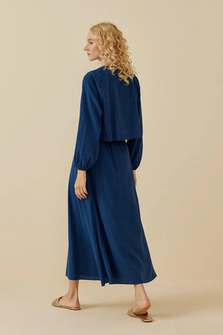 Bağcıklı Etek Takım Mavi - Fahhar Design