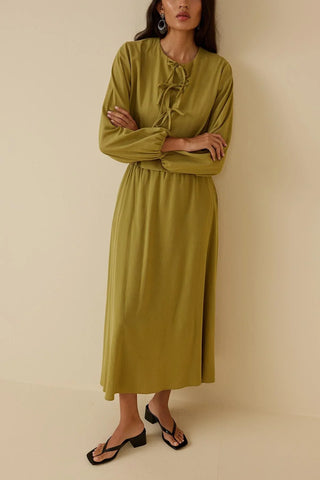 Bağcıklı Etek Takım Yeşil - Fahhar Design