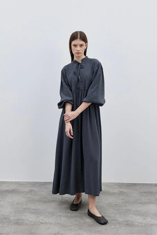 Lace-Up Modal Dress Anthracite