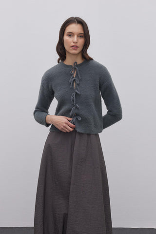 Bağcıklı Soft Hırka Antrasit - Fahhar Design