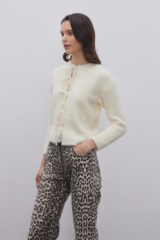Bağcıklı Soft Hırka Vanilya - Fahhar Design