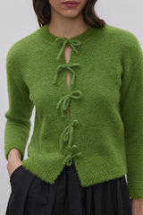Laced Soft Cardigan Green