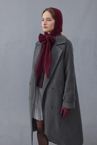 Bağlama Detaylı Soft Balaclava Bere Bordo - Fahhar Design