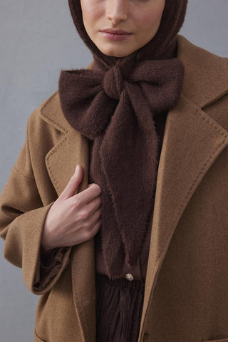 Bağlama Detaylı Soft Balaclava Bere Kahverengi - Fahhar Design