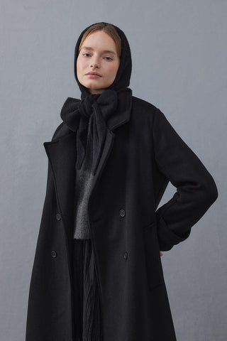 Bağlama Detaylı Soft Balaclava Bere Siyah - Fahhar Design