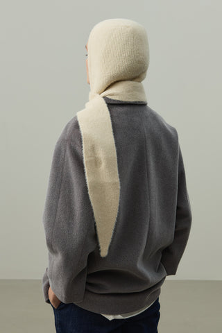 Bağlama Detaylı Soft Balaclava Bere Taş