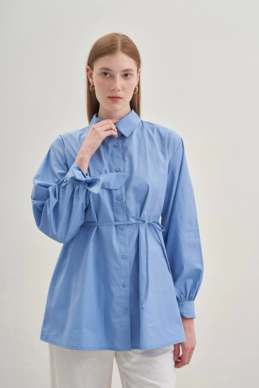 Tied Shirt Blue