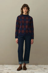 Baklava Desen Kazak Lacivert