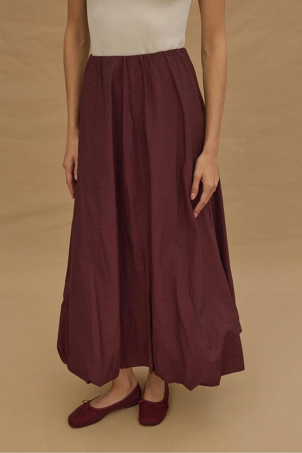 Balloon Skirt Burgundy