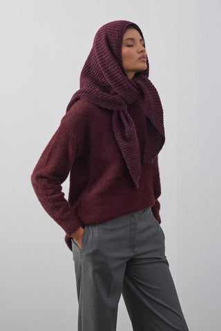 Bandana Atkı Bordo - Fahhar Design