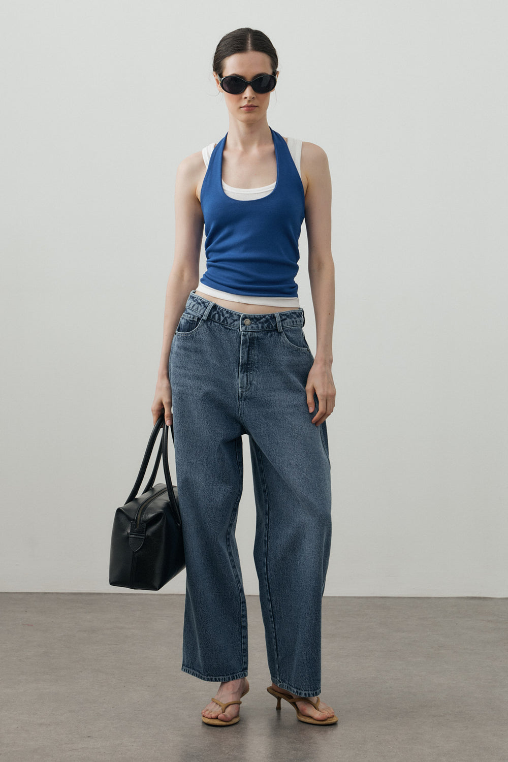 Barrel Denim Pantolon Açık mavi
