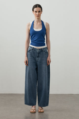 Barrel Denim Pantolon Açık mavi