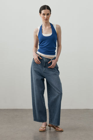 Barrel Denim Pantolon Açık mavi