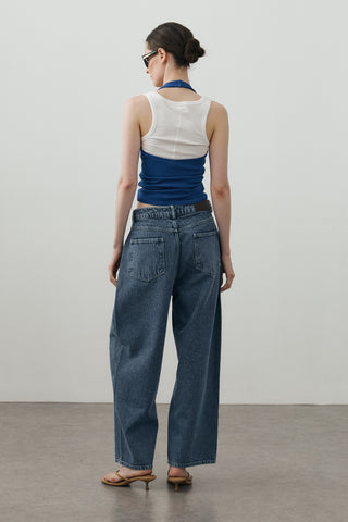 Barrel Denim Pantolon Açık mavi