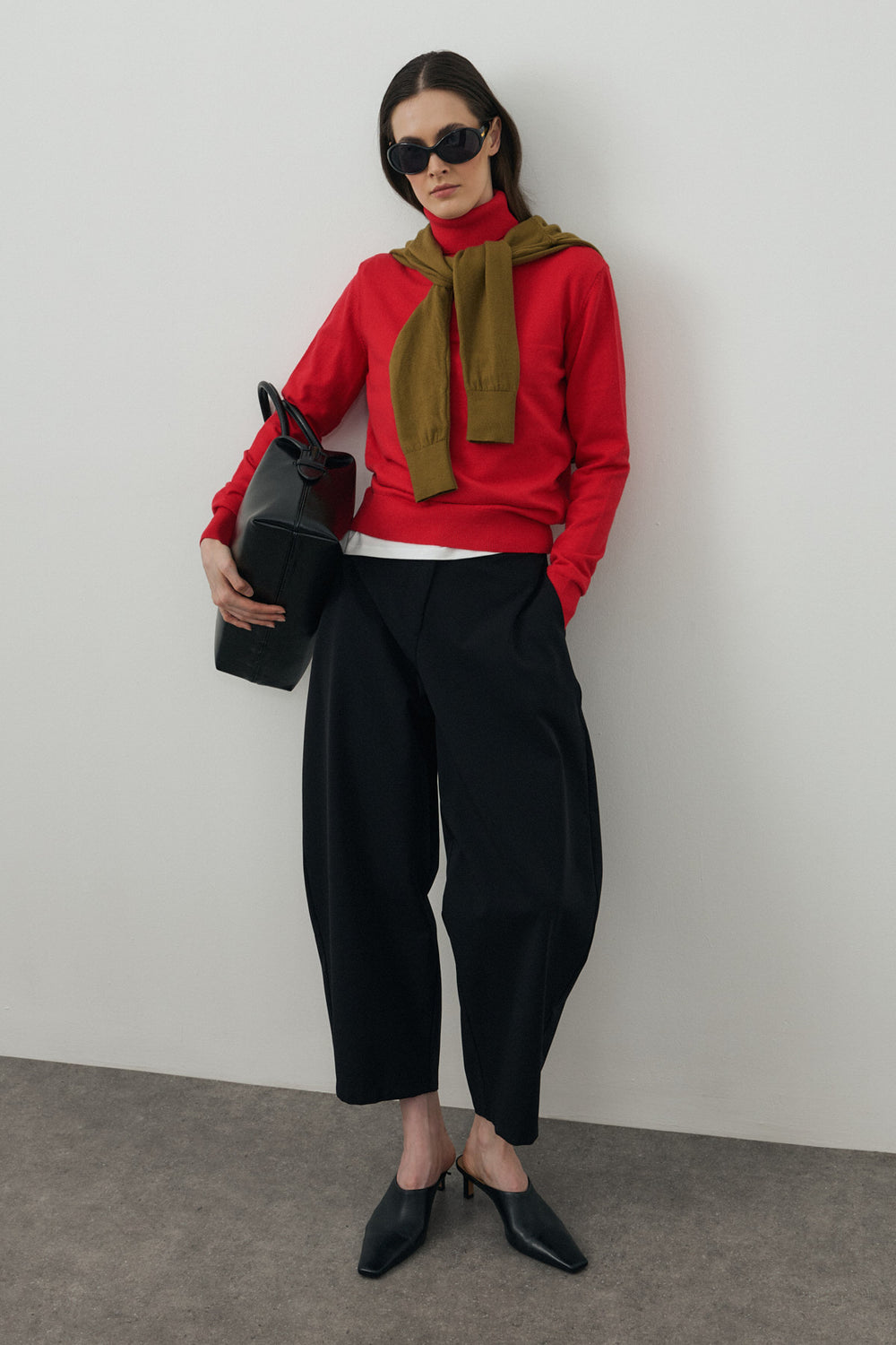 Barrel Fit Pantolon Siyah