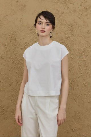Basic Keten Üst Beyaz - Fahhar Design