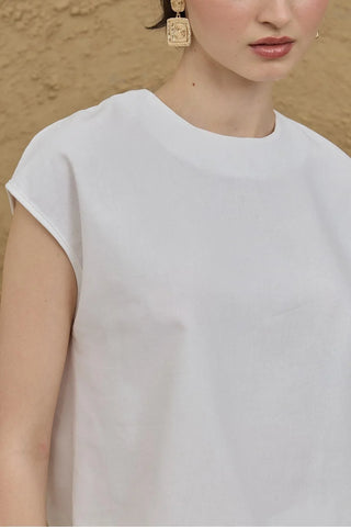 Basic Keten Üst Beyaz - Fahhar Design