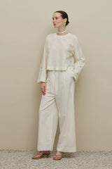 Basic Linen Top White