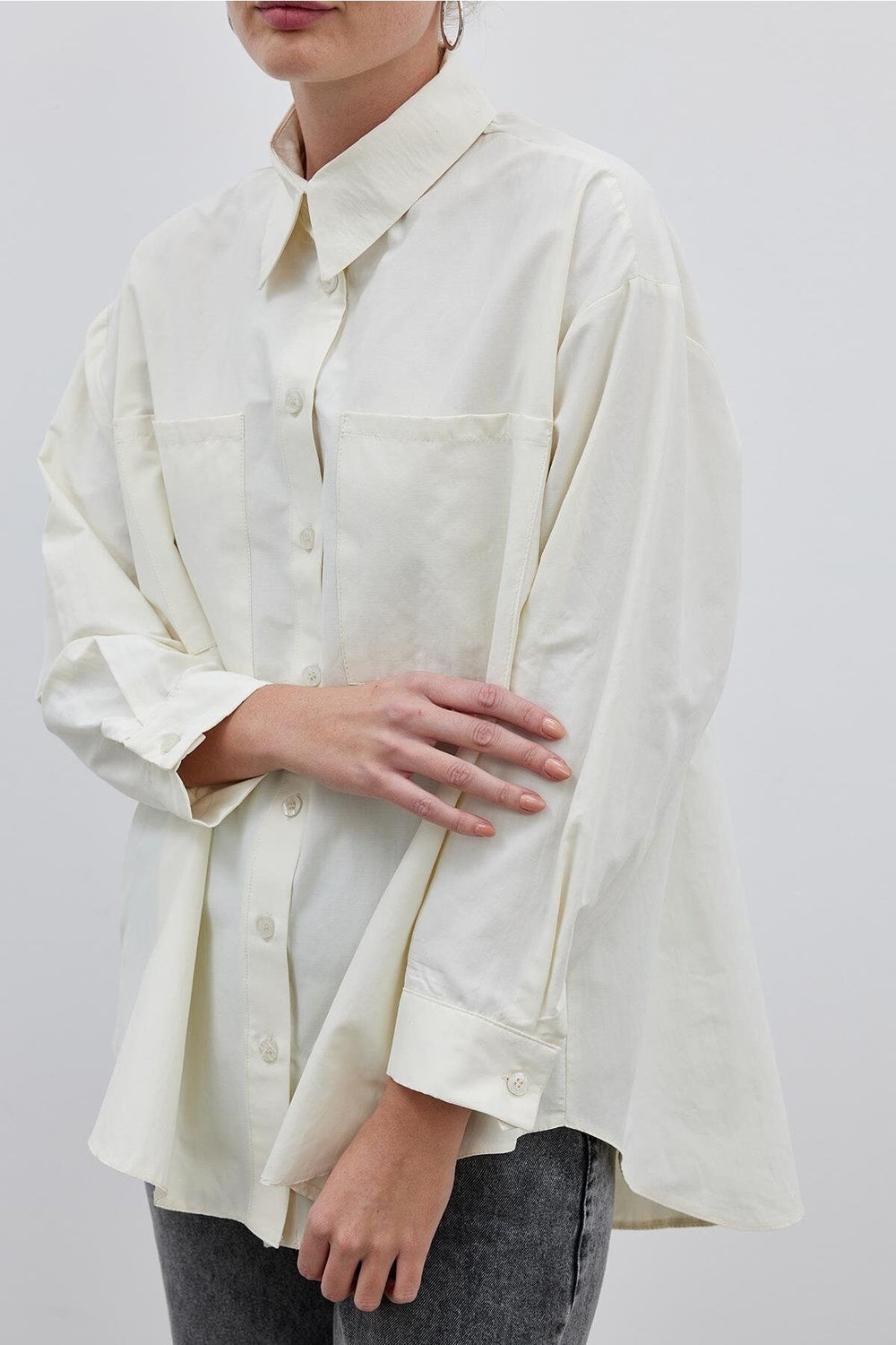 Basic Poplin Shirt Ecru