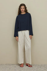 Basic Uzun Kollu Tişört Lacivert