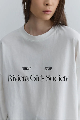 Baskılı Kalın Katlamalı Sweatshirt Ekru - Fahhar Design