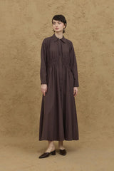 Beli Gipeli Vual Elbise Kahverengi