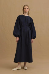 Beli Pensli Elbise Lacivert