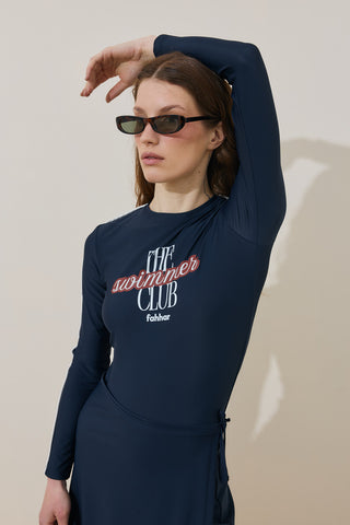 Biyeli Club Baskı Surf Mayo Lacivert