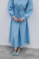 Light blue piping dress