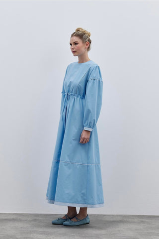 Biyeli Elbise Açık mavi - Fahhar Design