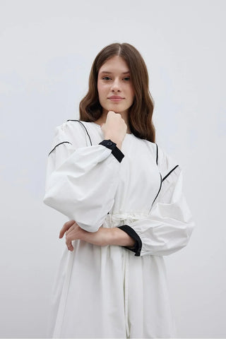 Biyeli Elbise Ekru - Fahhar Design